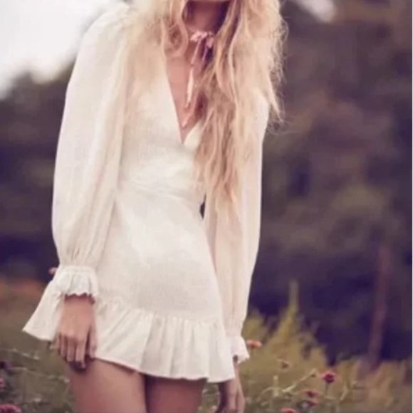 LoveShackFancy Dresses & Skirts - LoveShackFancy Inez Long Sleeve Mini Dress